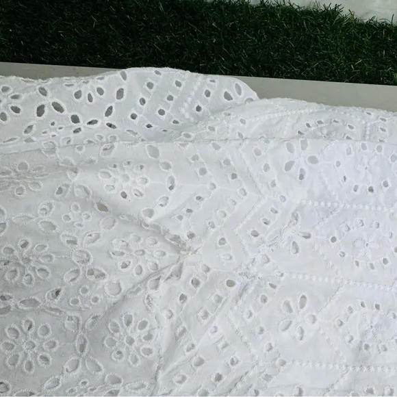 Veronica Beard White Aislin Tiered Broderie Adeline Cotton Maxi Dress size 4