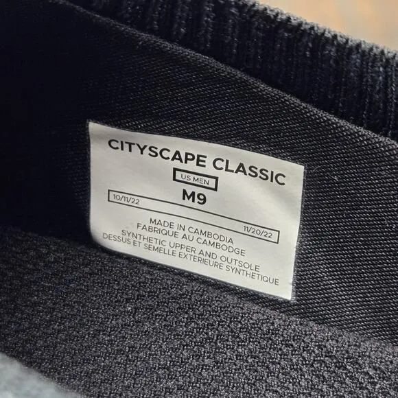 Vessi Cityscape Classic Mens Size 9 Lace Up Waterproof Shoes Sneakers Black