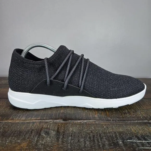 Vessi Cityscape Mens Size 9 Lace Up Waterproof Shoes Sneakers Black White