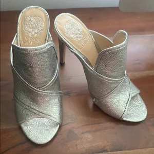 Vince Camino metallic Silver High Heel Mules 7