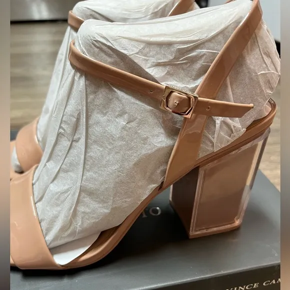 Vince Camuto HERRICAN Dark Blush Soft Patent Nude Heels size 9