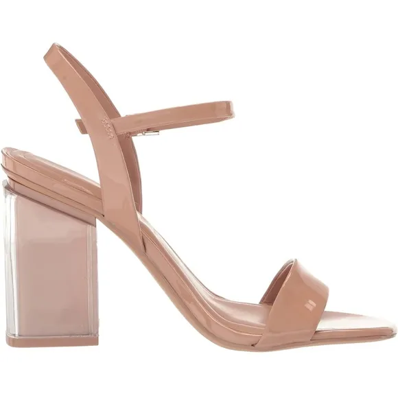 Vince Camuto HERRICAN Dark Blush Soft Patent Nude Heels size 9