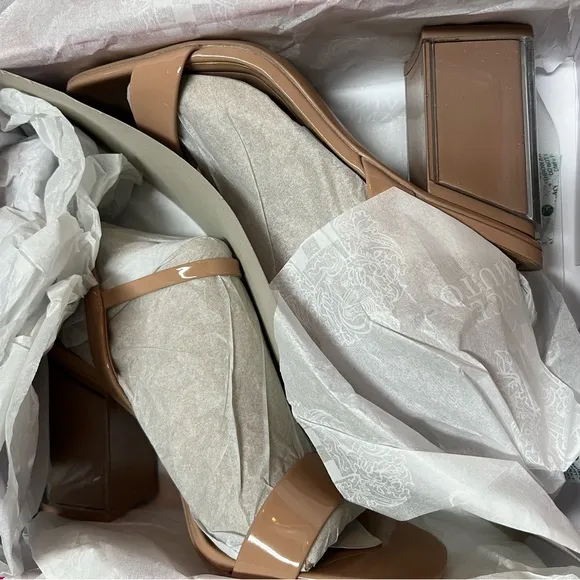 Vince Camuto HERRICAN Dark Blush Soft Patent Nude Heels size 9