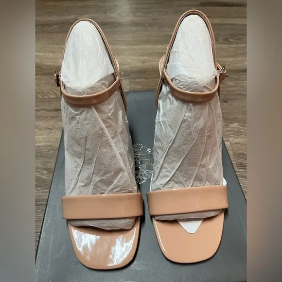 Vince Camuto HERRICAN Dark Blush Soft Patent Nude Heels size 9