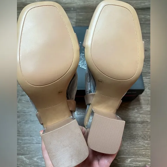Vince Camuto HERRICAN Dark Blush Soft Patent Nude Heels size 9