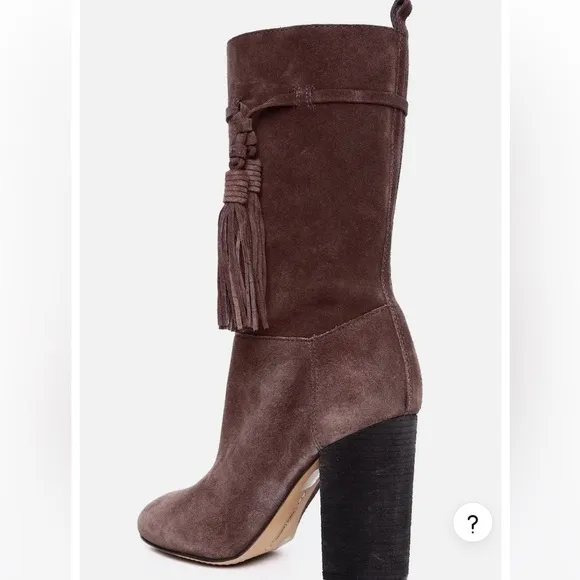 Vince Camuto Women's Brown Grey Fermel Slouch Tassel Boot, NWT, size 9