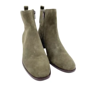 Vince Camuto Women's Jerlindi Green Suede Zip Up Booties Size 8M