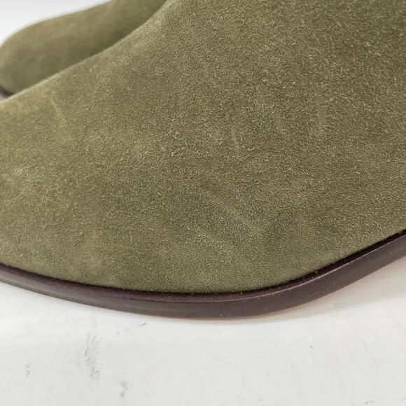 Vince Camuto Women's Jerlindi Green Suede Zip Up Booties Size 8M