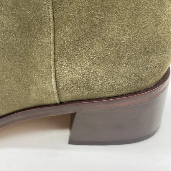 Vince Camuto Women's Jerlindi Green Suede Zip Up Booties Size 8M