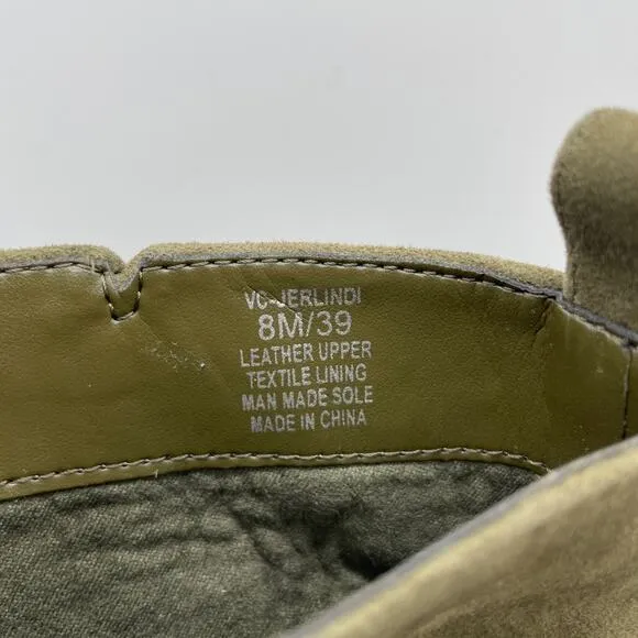 Vince Camuto Women's Jerlindi Green Suede Zip Up Booties Size 8M