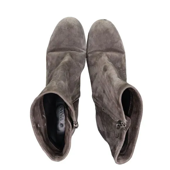 Vince Shoes Womens 9 Booties Fashion Suede Blakely Block Heel Classic Ankle Boot