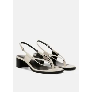 Vince Women's Moonlight Alina Leather Heeled Leather Thong Sandal Shoes Size 6.5