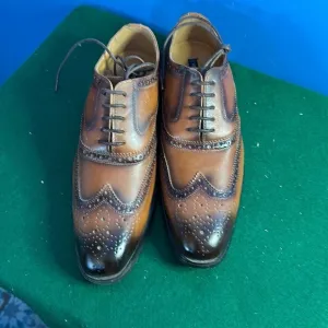 Vincent Cavallo Brown Lace Up Wing Tips Size 10