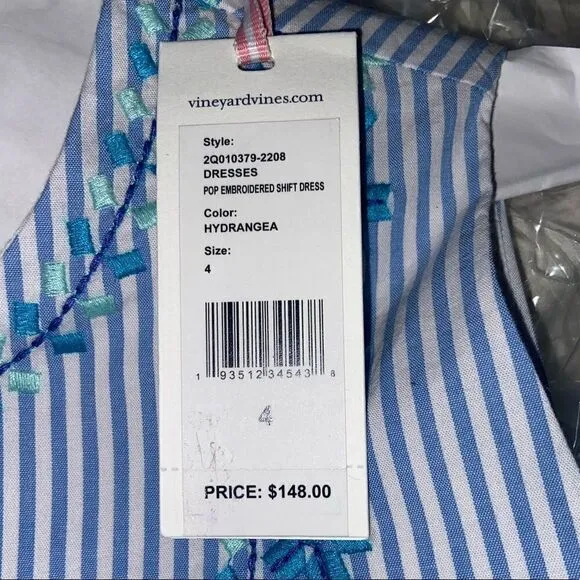 Vineyard Vines Pop Embroidered Shift Dress