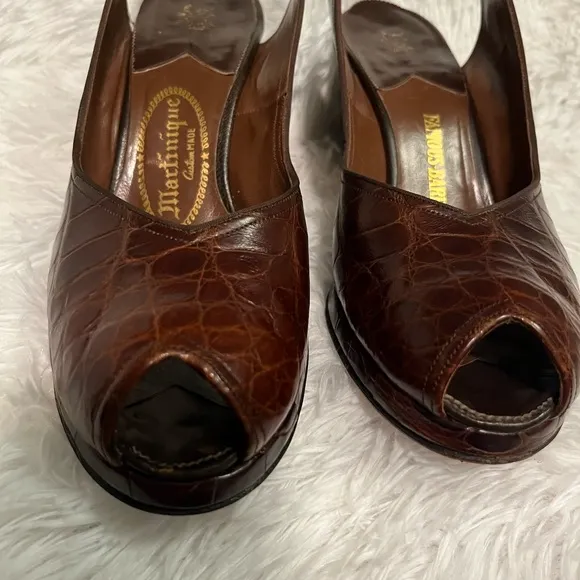 Vintage 1940’s Martinique crocodile heels