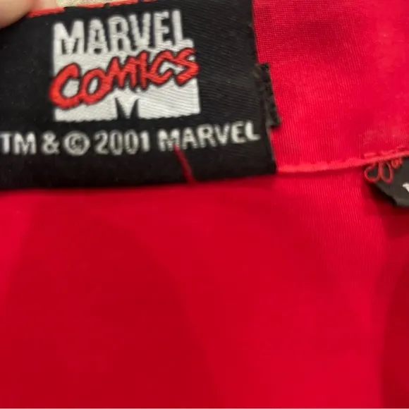 Vintage 2001 Marvel Comics Spider-Man Button Up All Over Print L Shirt
