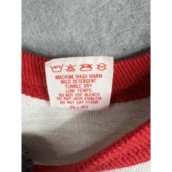 Vintage 70s 80s Disney Raglan Tshirt Mickey Graphic Hanes L USA Made