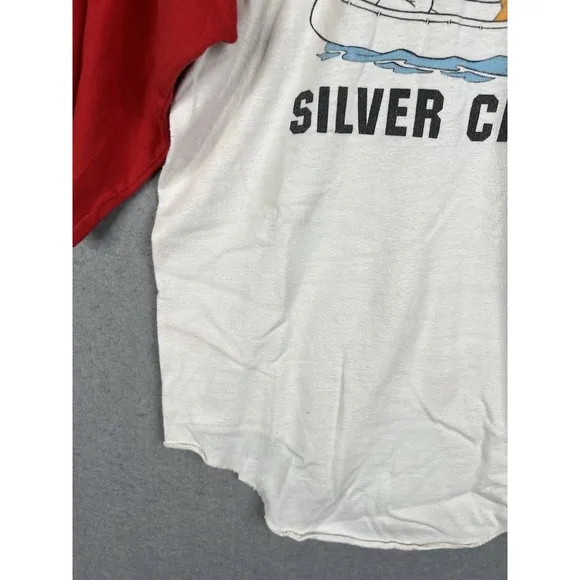 Vintage 70s 80s Disney Raglan Tshirt Mickey Graphic Hanes L USA Made