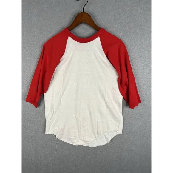 Vintage 70s 80s Disney Raglan Tshirt Mickey Graphic Hanes L USA Made