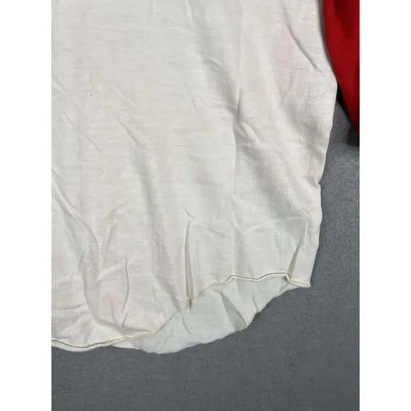Vintage 70s 80s Disney Raglan Tshirt Mickey Graphic Hanes L USA Made