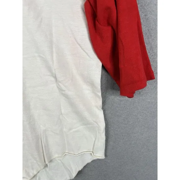 Vintage 70s 80s Disney Raglan Tshirt Mickey Graphic Hanes L USA Made