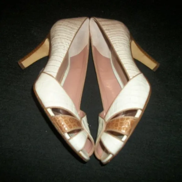 VINTAGE ANTONIO MELANI LEATHER DESIGNS HEEL 7 M