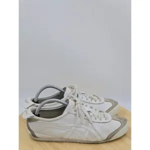 Vintage Asics Onitsuka Tiger Mexico 66 Leather White Shoes Mens Size 9