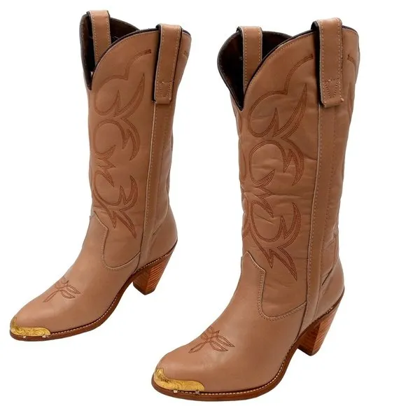 Vintage Capezio Womens Cowboy Boots Fashion High Heels Western Cowgirl 7.5 M USA