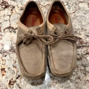 Vintage Clark’s Original men’s Wallabee Shoes 7M Leather Stone Beige suede