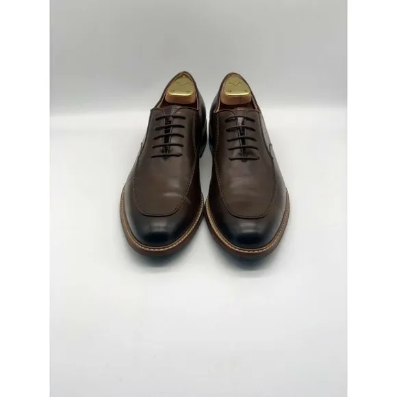 Vintage Foundry Co Mens Cole Oxford Shoes Brown Apron Toe Lace Up Leather 12