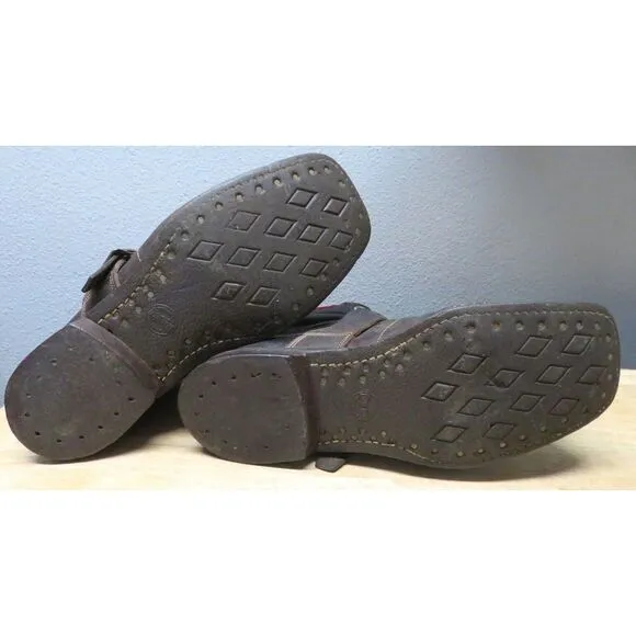 Vintage GH BASS Wilton Maine Monk Strap Logging Shoes Boots Size 8 E Leather‎