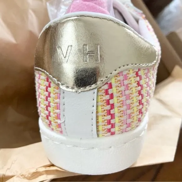Vintage Havana Pink Tweed Stripe Logo Star Sneakers White Shoes NEW IN BOX 7.5