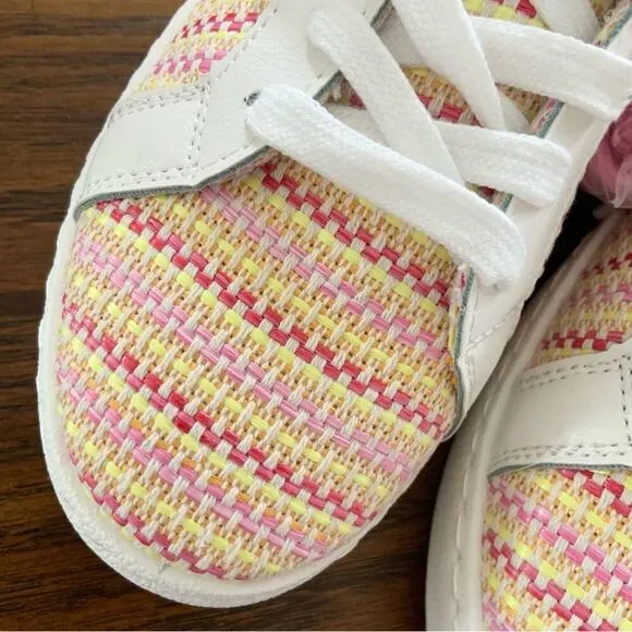 Vintage Havana Pink Tweed Stripe Logo Star Sneakers White Shoes NEW IN BOX 7.5