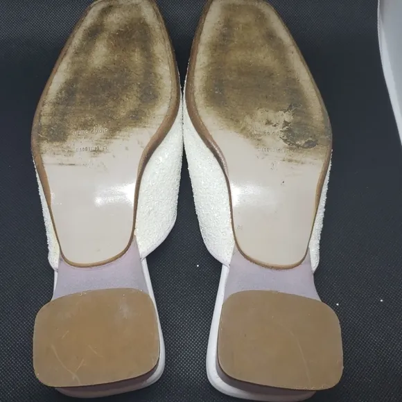 Vintage LENA KOOE Sparkle Encrusted BRIDAL Mule sz 39