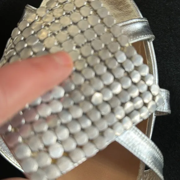 Vintage Maud Frizon Silver Strappy Women's Shoes