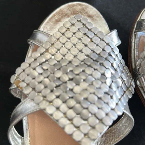 Vintage Maud Frizon Silver Strappy Women's Shoes