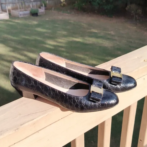 Vintage Salvatore Ferragamo Kitten Heel Shoes