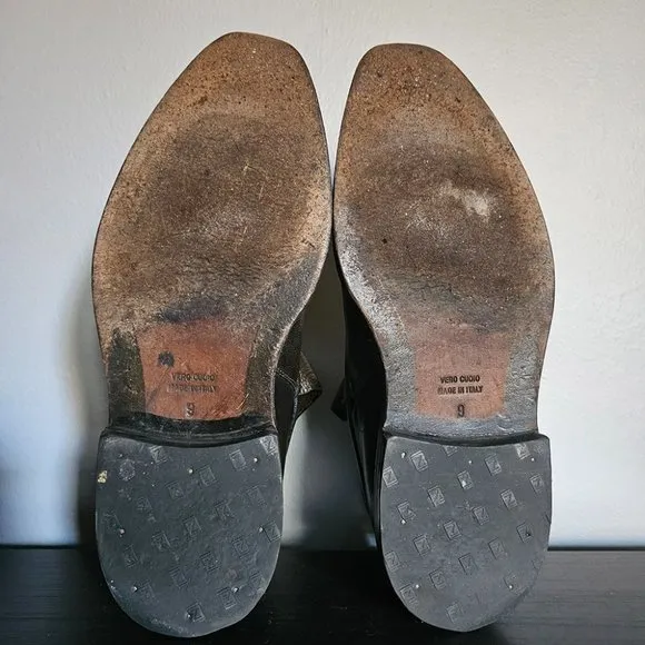 Vintage Vero Cuoio Men Brown Shoes, Size 9