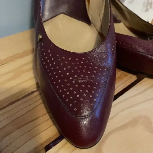 Vintage Authentic Etienne Aigner Burgundy Heels