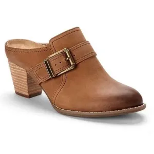 Vionic Cheyenne Brown Leather  Mule Heeled Shoes Boho Country Size 9 New