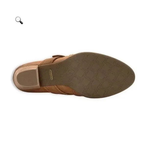 Vionic Cheyenne Brown Leather  Mule Heeled Shoes Boho Country Size 9 New