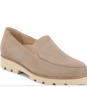 Vionic Kensley Tan Suede Loafer Shoes size 9 WIDE width