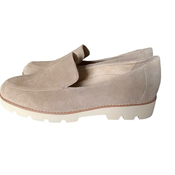 Vionic Kensley Tan Suede Loafer Shoes size 9 WIDE width