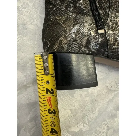 Vionic Size 9 Kamryn Boa Metallic Snake Nebuck Ankle‎ Boots Booties Comfort Shoe