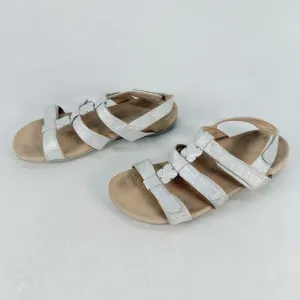 Vionic Women’s Silver Amber Sandals Shoes Comfort 3 Strap Metallic Size 10