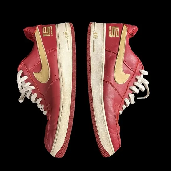 VTG 2003 Nike Air Force 1 Low Mens Size 13 Lebron James Cavs Crimson 306353-671