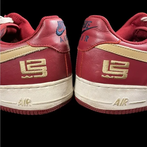 VTG 2003 Nike Air Force 1 Low Mens Size 13 Lebron James Cavs Crimson 306353-671