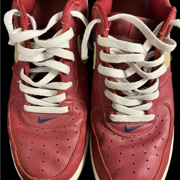 VTG 2003 Nike Air Force 1 Low Mens Size 13 Lebron James Cavs Crimson 306353-671