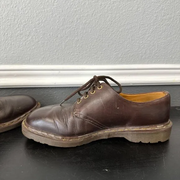 Vtg 90s Doc Martens 1561/59 Oxford Shoes Brown England Leather Men's UK 11 US 12