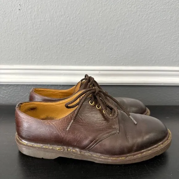 Vtg 90s Doc Martens 1561/59 Oxford Shoes Brown England Leather Men's UK 11 US 12